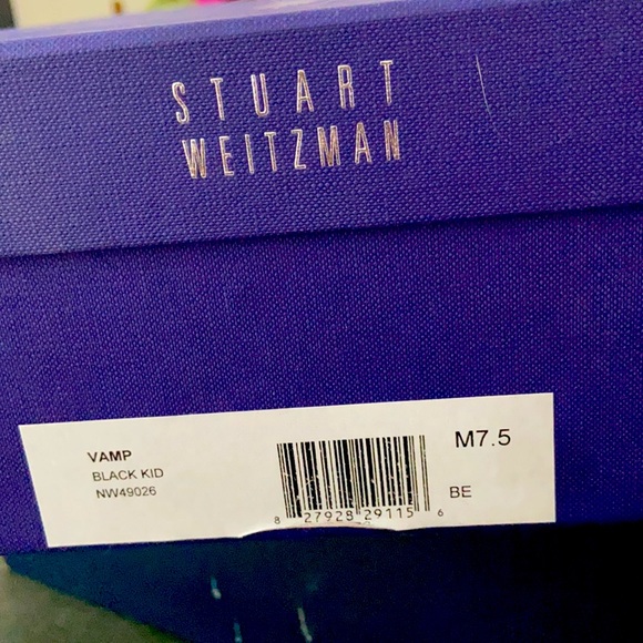 BRAND NEW Stuart Weitzman Black Kid Vamp platform peep toe two toned pumps - Picture 14 of 14